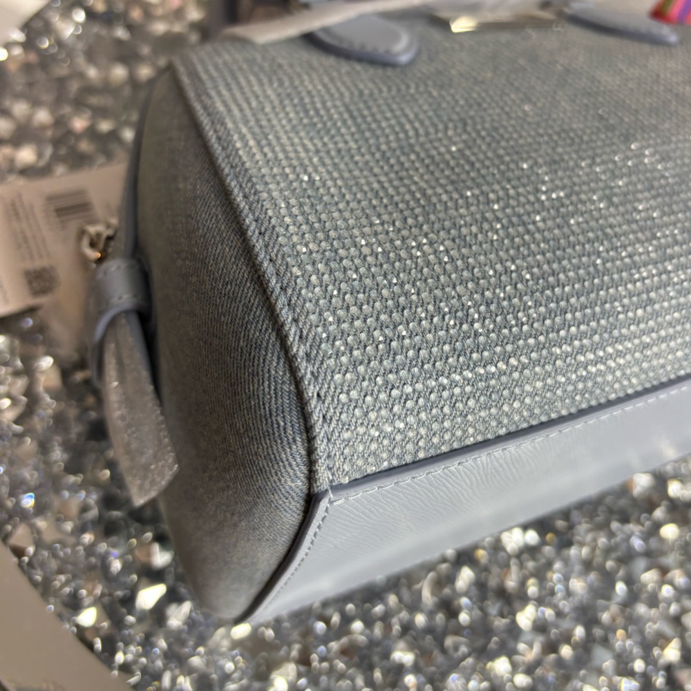 Kate Spade Madison Studded Denim Small Dolly Duffle NWT - Picture 13 of 17